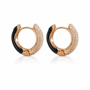 BLACK REVERSIBLE BASE EARRINGS 18K