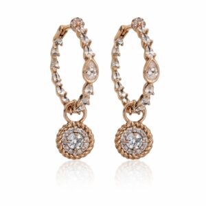 LUXORY CRYSTAL HOOPS + MINI SUNNY BEACH 18K