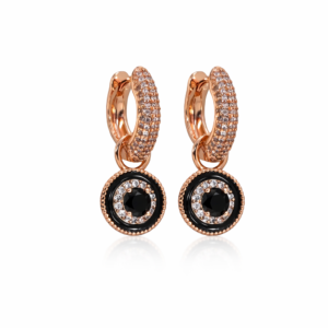 BLACK REVERSIBLE BASE EARRINGS + SALLY BB 18K