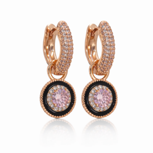 BLACK REVERSIBLE BASE EARRINGS + SALLY BP 18K